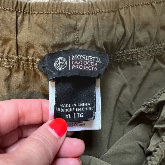 Mondetta Olive Cargo Jogger Pants size XL (T117) - Picture 2 of 5